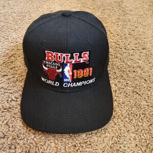 Vintage Chicago Bulls 1991 NBA Champions Snapback Young An Specialties 90s Rare